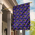 Melbourne Storm Garden Flag Tropical Hibiscus Floral Seamless Rugby Mascot
