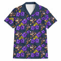 Melbourne Storm Hawaiian Shirt Tropical Hibiscus Floral Seamless Rugby Mascot