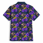 Melbourne Storm Hawaiian Shirt Tropical Hibiscus Floral Seamless Rugby Mascot