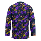 Melbourne Storm Hockey Jersey Tropical Hibiscus Floral Seamless Rugby Mascot