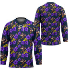 Melbourne Storm Hockey Jersey Tropical Hibiscus Floral Seamless Rugby Mascot