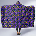 Melbourne Storm Hooded Blanket Tropical Hibiscus Floral Seamless Rugby Mascot