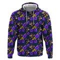 Melbourne Storm Hoodie Tropical Hibiscus Floral Seamless Rugby Mascot