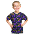Melbourne Storm Kid T Shirt Tropical Hibiscus Floral Seamless Rugby Mascot
