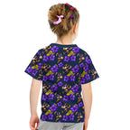 Melbourne Storm Kid T Shirt Tropical Hibiscus Floral Seamless Rugby Mascot