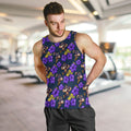 Melbourne Storm Men Tank Top Tropical Hibiscus Floral Seamless Rugby Mascot