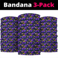 Melbourne Storm Neck Gaiter Tropical Hibiscus Floral Seamless Rugby Mascot