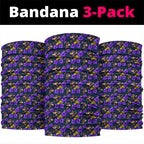 Melbourne Storm Neck Gaiter Tropical Hibiscus Floral Seamless Rugby Mascot