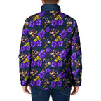Melbourne Storm Padded Jacket Tropical Hibiscus Floral Seamless Rugby Mascot