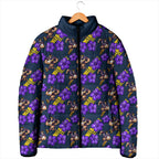 Melbourne Storm Padded Jacket Tropical Hibiscus Floral Seamless Rugby Mascot