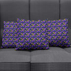 Melbourne Storm Pillow Cover Tropical Hibiscus Floral Seamless Rugby Mascot