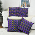 Melbourne Storm Pillow Cover Tropical Hibiscus Floral Seamless Rugby Mascot