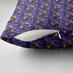 Melbourne Storm Pillow Cover Tropical Hibiscus Floral Seamless Rugby Mascot
