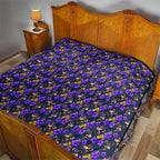 Melbourne Storm Quilt Tropical Hibiscus Floral Seamless Rugby Mascot