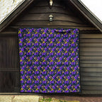 Melbourne Storm Quilt Tropical Hibiscus Floral Seamless Rugby Mascot