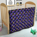 Melbourne Storm Quilt Tropical Hibiscus Floral Seamless Rugby Mascot