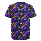 Melbourne Storm Rugby Jersey Tropical Hibiscus Floral Seamless Rugby Mascot