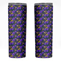 Melbourne Storm Skinny Tumbler Tropical Hibiscus Floral Seamless Rugby Mascot
