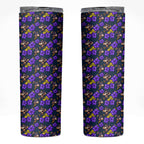 Melbourne Storm Skinny Tumbler Tropical Hibiscus Floral Seamless Rugby Mascot
