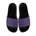 Melbourne Storm Slide Sandals Tropical Hibiscus Floral Seamless Rugby Mascot