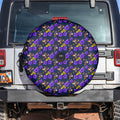 Melbourne Storm Spare Tire Cover Tropical Hibiscus Floral Seamless Rugby Mascot