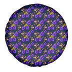 Melbourne Storm Spare Tire Cover Tropical Hibiscus Floral Seamless Rugby Mascot
