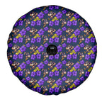 Melbourne Storm Spare Tire Cover Tropical Hibiscus Floral Seamless Rugby Mascot