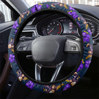 Melbourne Storm Steering Wheel Cover Tropical Hibiscus Floral Seamless Rugby Mascot