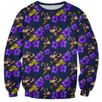 Melbourne Storm Sweatshirt Tropical Hibiscus Floral Seamless Rugby Mascot