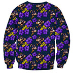 Melbourne Storm Sweatshirt Tropical Hibiscus Floral Seamless Rugby Mascot