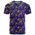 Melbourne Storm T Shirt Tropical Hibiscus Floral Seamless Rugby Mascot