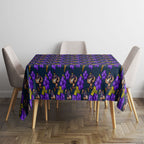 Melbourne Storm Tablecloth Tropical Hibiscus Floral Seamless Rugby Mascot