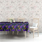 Melbourne Storm Tablecloth Tropical Hibiscus Floral Seamless Rugby Mascot