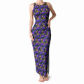 Melbourne Storm Tank Maxi Dress Tropical Hibiscus Floral Seamless Rugby Mascot