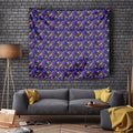 Melbourne Storm Tapestry Tropical Hibiscus Floral Seamless Rugby Mascot