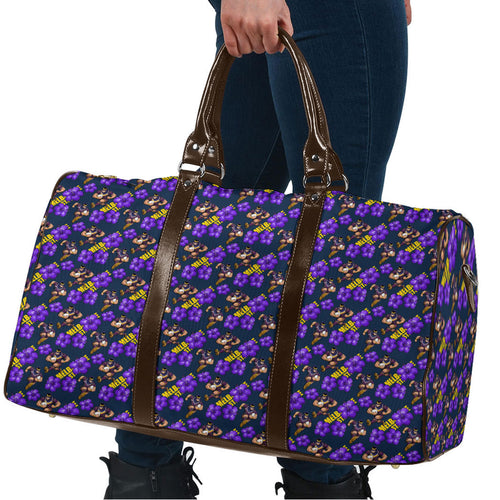 Melbourne Storm Travel Bag Tropical Hibiscus Floral Seamless Rugby Mascot