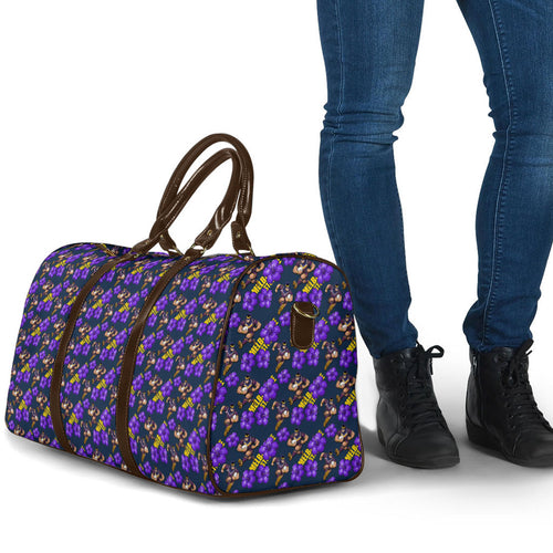 Melbourne Storm Travel Bag Tropical Hibiscus Floral Seamless Rugby Mascot