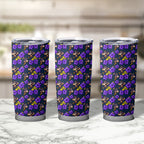 Melbourne Storm Tumbler Cup Tropical Hibiscus Floral Seamless Rugby Mascot