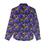 Melbourne Storm Women Casual Shirt Tropical Hibiscus Floral Seamless Rugby Mascot