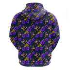 Melbourne Storm Zip Hoodie Tropical Hibiscus Floral Seamless Rugby Mascot