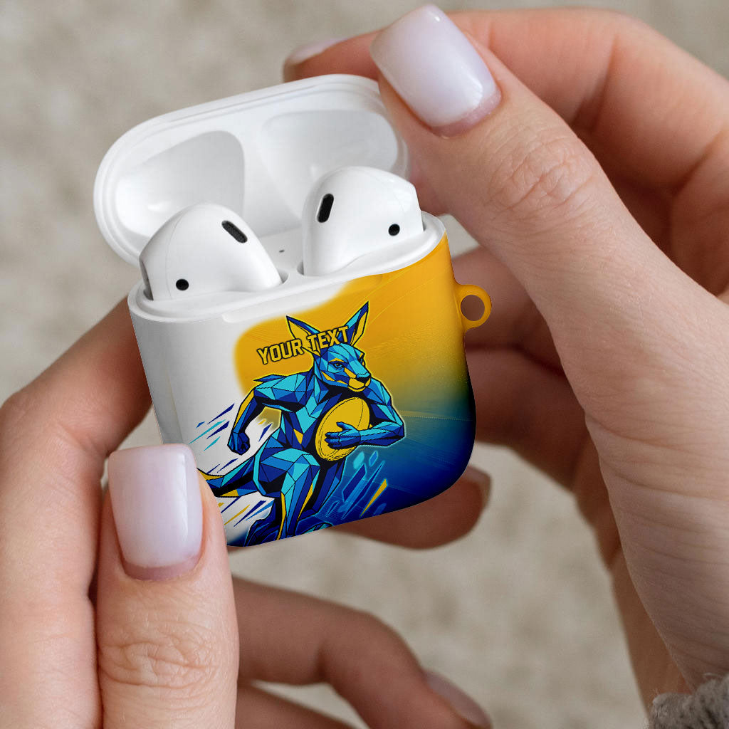 Personalised Australian Oztag Kangaroo Mascot AirPods Case Try Tag Triumph Australia Abstract Geometric