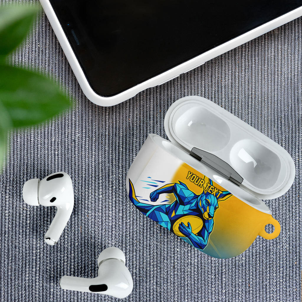 Personalised Australian Oztag Kangaroo Mascot AirPods Case Try Tag Triumph Australia Abstract Geometric