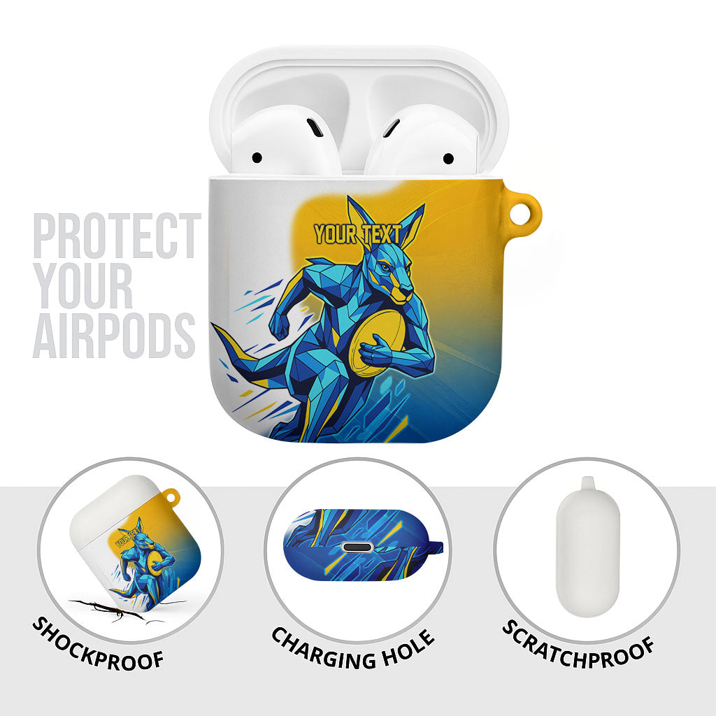 Personalised Australian Oztag Kangaroo Mascot AirPods Case Try Tag Triumph Australia Abstract Geometric