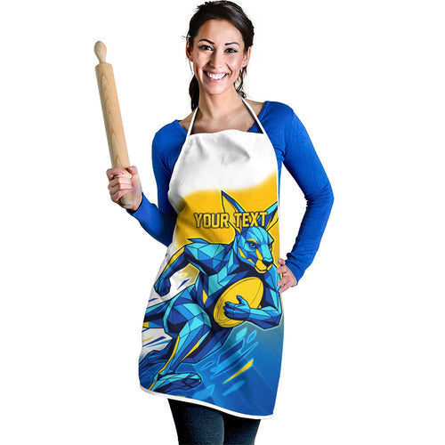 Personalised Australian Oztag Kangaroo Mascot Apron Try Tag Triumph Australia Abstract Geometric