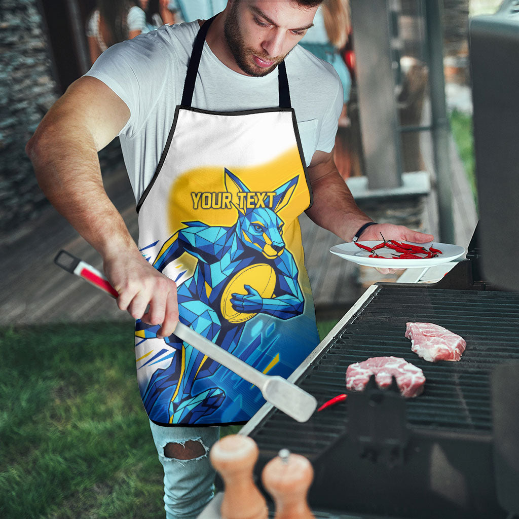 Personalised Australian Oztag Kangaroo Mascot Apron Try Tag Triumph Australia Abstract Geometric