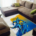Personalised Australian Oztag Kangaroo Mascot Area Rug Try Tag Triumph Australia Abstract Geometric
