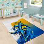 Personalised Australian Oztag Kangaroo Mascot Area Rug Try Tag Triumph Australia Abstract Geometric