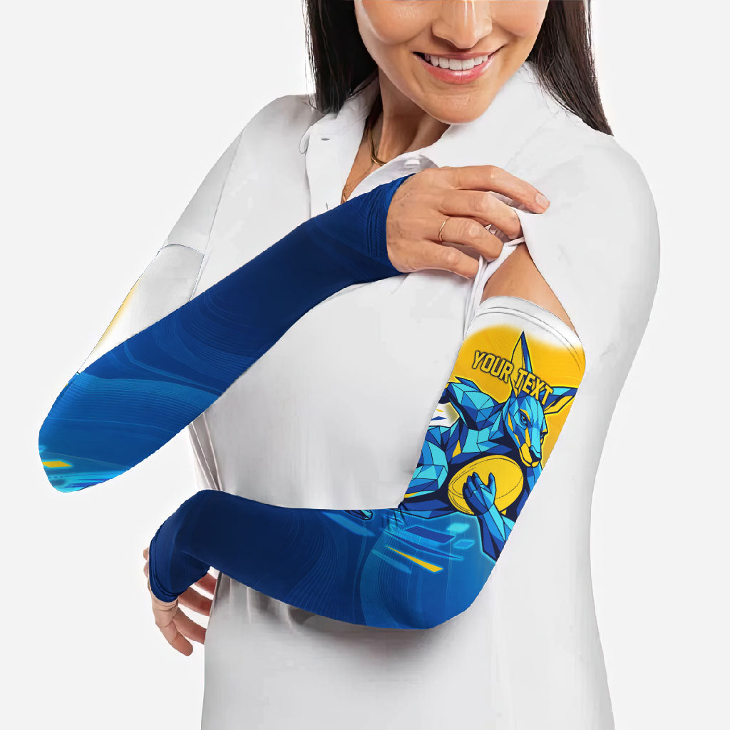 Personalised Australian Oztag Kangaroo Mascot Arm Sleeves Try Tag Triumph Australia Abstract Geometric
