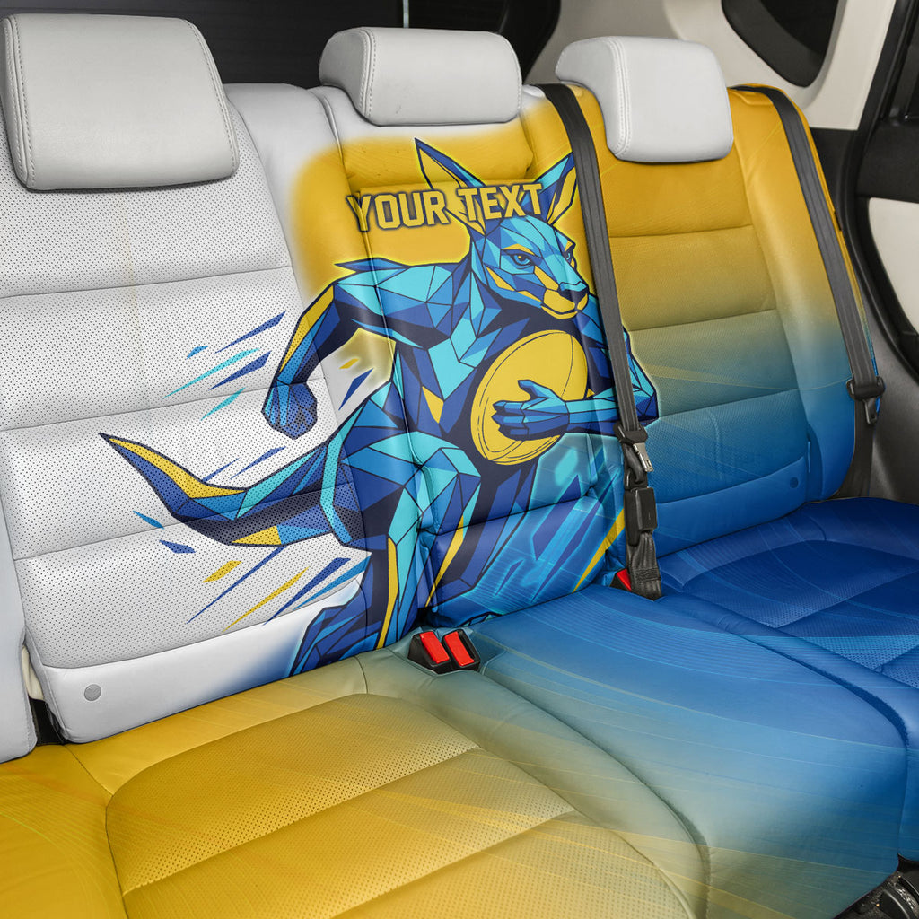Personalised Australian Oztag Kangaroo Mascot Back Car Seat Cover Try Tag Triumph Australia Abstract Geometric