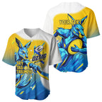 Personalised Australian Oztag Kangaroo Mascot Baseball Jersey Try Tag Triumph Australia Abstract Geometric